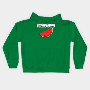 Liberation Is The Answer - Watermelon - Back Kids Hoodie